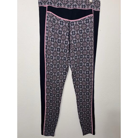 Kari Traa Leggings XL Rise High Waist Roy New Pink Blue Base Layer Knit - Picture 9 of 9